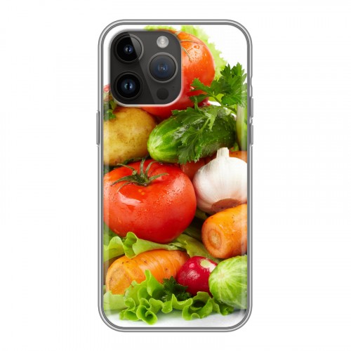 Дизайнерский силиконовый чехол для Iphone 14 Pro Max Овощи