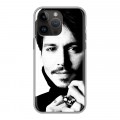 Дизайнерский силиконовый чехол для Iphone 14 Pro Max Джонни Депп