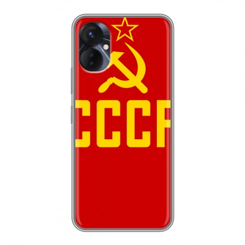 Дизайнерский силиконовый с усиленными углами чехол для Tecno Spark 9 Pro Флаг СССР