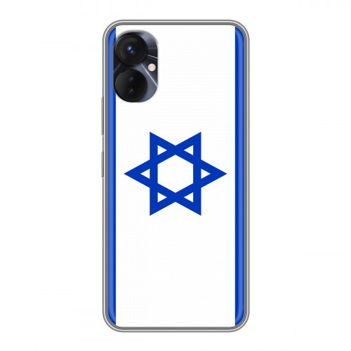 Дизайнерский силиконовый с усиленными углами чехол для Tecno Spark 9 Pro Флаг Израиля