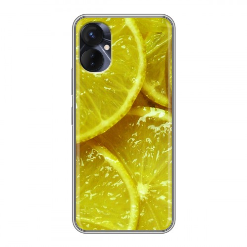 Дизайнерский силиконовый с усиленными углами чехол для Tecno Spark 9 Pro Лимон