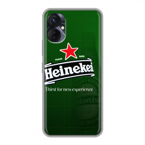 Дизайнерский силиконовый с усиленными углами чехол для Tecno Spark 9 Pro Heineken