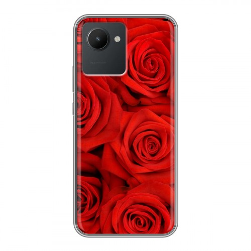 Дизайнерский пластиковый чехол для Realme C30 Розы