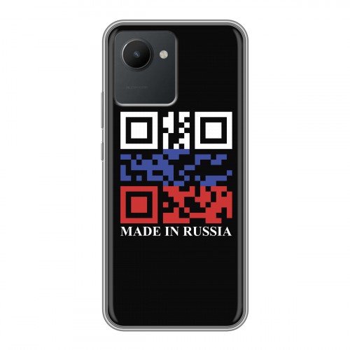 Дизайнерский силиконовый с усиленными углами чехол для Realme C30 Российский флаг