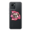 Полупрозрачный дизайнерский силиконовый чехол для Realme C30 Собаки