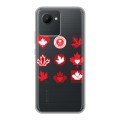 Полупрозрачный дизайнерский пластиковый чехол для Realme C30 Флаг Канады