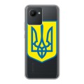 Полупрозрачный дизайнерский пластиковый чехол для Realme C30 Флаг Украины