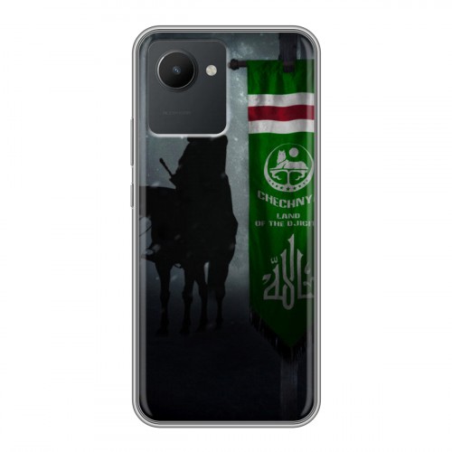 Дизайнерский силиконовый с усиленными углами чехол для Realme C30 флаг Чечни