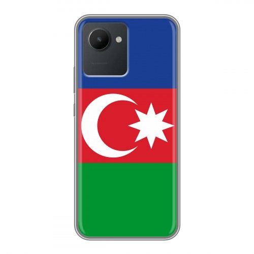 Дизайнерский силиконовый с усиленными углами чехол для Realme C30 Флаг Азербайджана