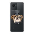 Полупрозрачный дизайнерский силиконовый с усиленными углами чехол для Realme C30 Прозрачные собаки