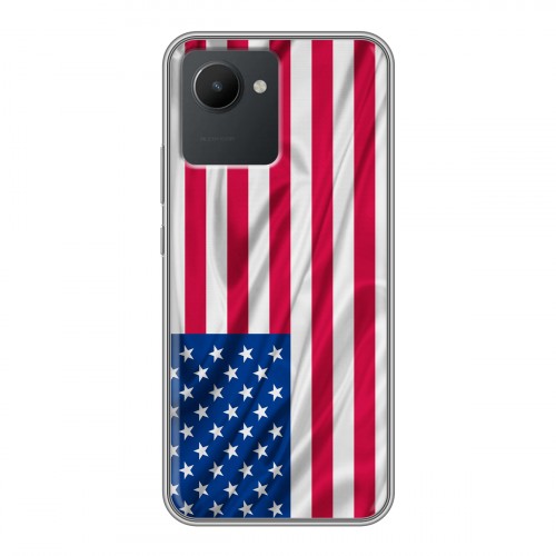 Дизайнерский силиконовый чехол для Realme C30 Флаг США