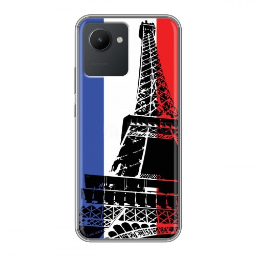 Дизайнерский силиконовый чехол для Realme C30 Флаг Франции