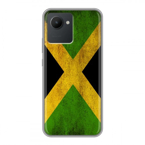 Дизайнерский силиконовый с усиленными углами чехол для Realme C30 Флаг Ямайки