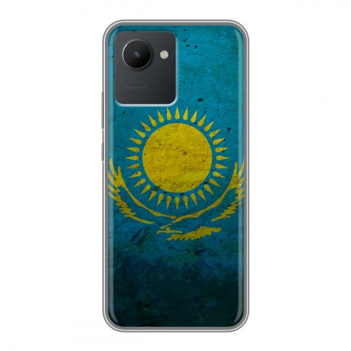 Дизайнерский пластиковый чехол для Realme C30 Флаг Казахстана