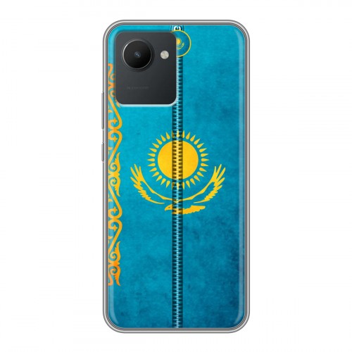 Дизайнерский силиконовый чехол для Realme C30 Флаг Казахстана
