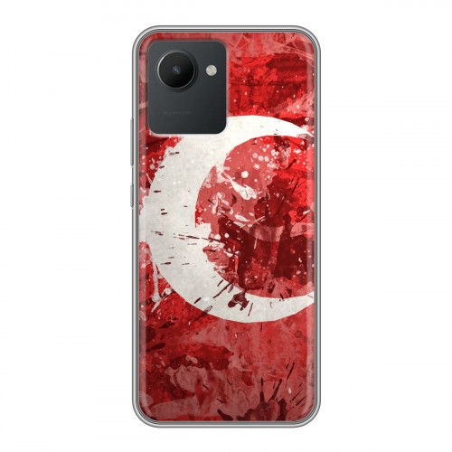 Дизайнерский силиконовый чехол для Realme C30 Флаг Турции