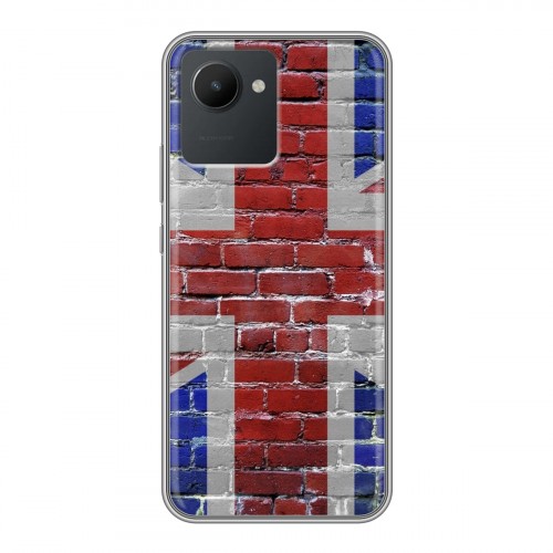 Дизайнерский силиконовый с усиленными углами чехол для Realme C30 Флаг Британии