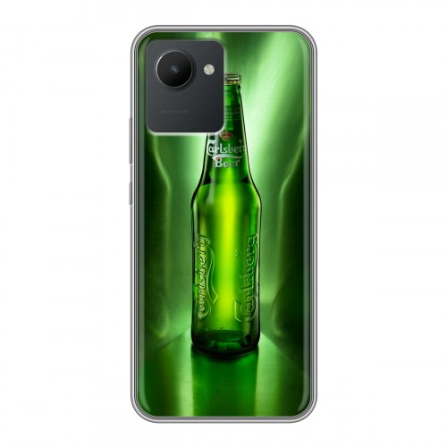 Дизайнерский пластиковый чехол для Realme C30 Carlsberg