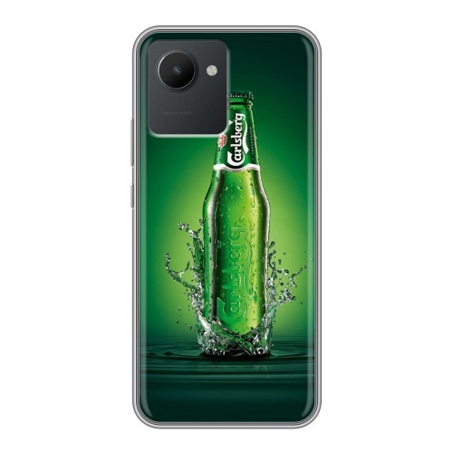 Дизайнерский пластиковый чехол для Realme C30 Carlsberg