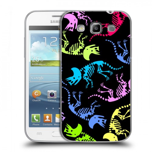 Дизайнерский пластиковый чехол для Samsung Galaxy Win Узоры динозавров