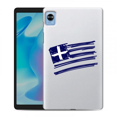 Полупрозрачный дизайнерский силиконовый с усиленными углами чехол для Realme Pad Mini флаг греции