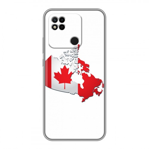 Дизайнерский силиконовый с усиленными углами чехол для Xiaomi Redmi 10A Флаг Канады