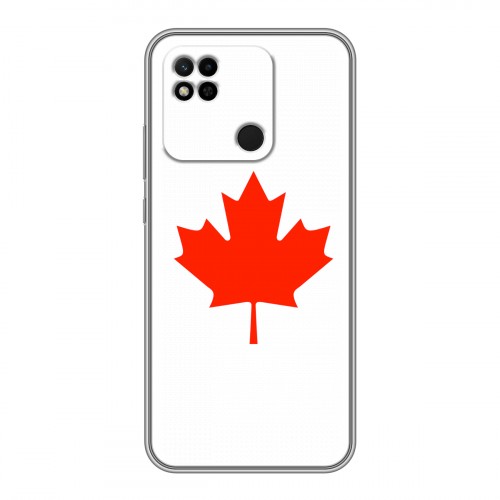 Дизайнерский силиконовый с усиленными углами чехол для Xiaomi Redmi 10A Флаг Канады
