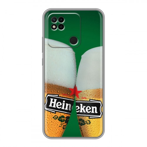 Дизайнерский силиконовый с усиленными углами чехол для Xiaomi Redmi 10A Heineken
