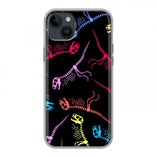 Дизайнерский пластиковый чехол для Iphone 14 Plus Узоры динозавров
