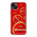 Дизайнерский пластиковый чехол для Iphone 14 Plus Budweiser