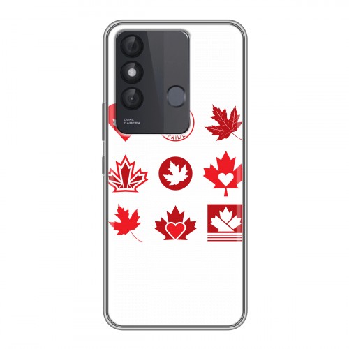 Дизайнерский силиконовый с усиленными углами чехол для Itel Vision 3 Plus Флаг Канады