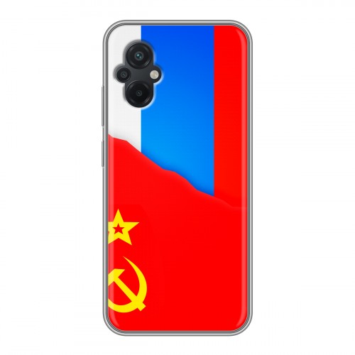 Дизайнерский силиконовый чехол для Xiaomi Poco M5 Флаг СССР 