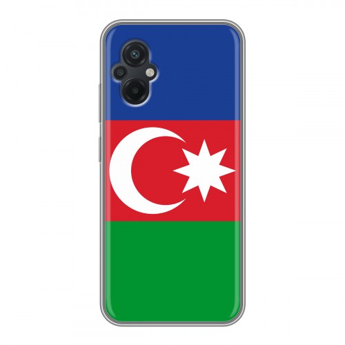 Дизайнерский силиконовый с усиленными углами чехол для Xiaomi Poco M5 Флаг Азербайджана