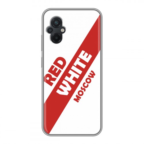 Дизайнерский силиконовый чехол для Xiaomi Poco M5 Red White Fans