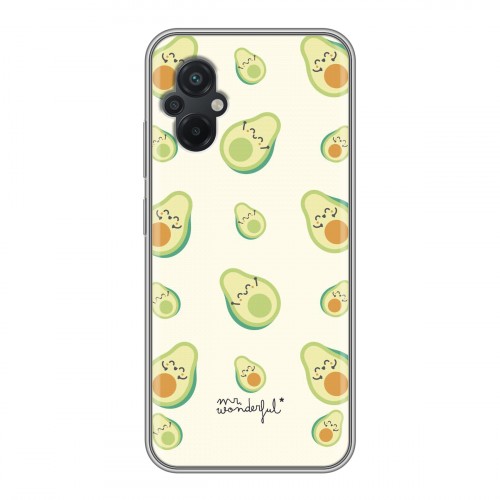 Дизайнерский силиконовый чехол для Xiaomi Poco M5 Веселое авокадо