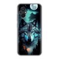 Дизайнерский силиконовый чехол для Xiaomi Poco M5 Волк и луна