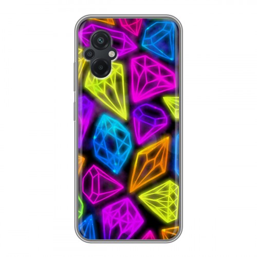 Дизайнерский силиконовый чехол для Xiaomi Poco M5 Яркие алмазы