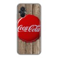 Дизайнерский силиконовый с усиленными углами чехол для Xiaomi Poco M5 Coca-cola