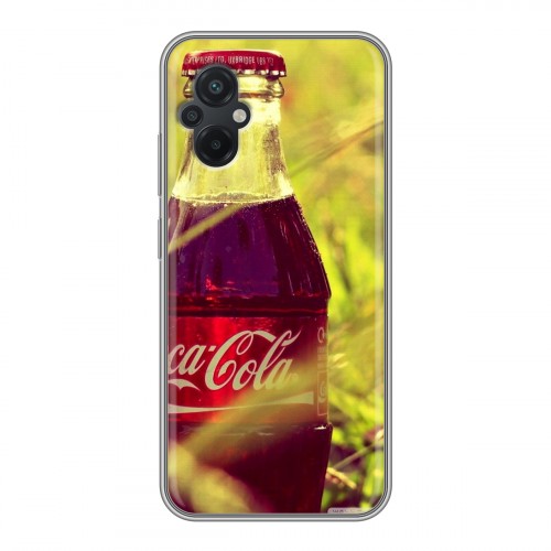 Дизайнерский силиконовый чехол для Xiaomi Poco M5 Coca-cola