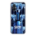 Дизайнерский силиконовый с усиленными углами чехол для Xiaomi Poco M5 Skyy Vodka