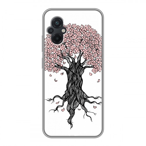 Дизайнерский силиконовый чехол для Xiaomi Poco M5 Японские розовые мотивы