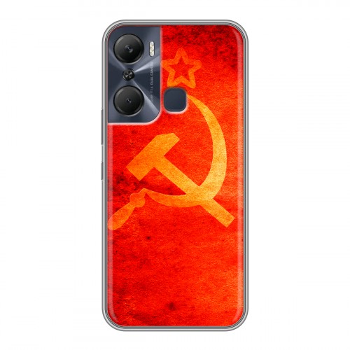 Дизайнерский силиконовый чехол для Infinix Hot 12 Pro Флаг СССР 