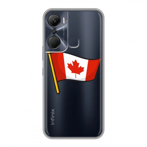 Полупрозрачный дизайнерский пластиковый чехол для Infinix Hot 12 Pro Флаг Канады