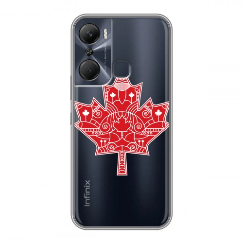 Полупрозрачный дизайнерский силиконовый с усиленными углами чехол для Infinix Hot 12 Pro Флаг Канады