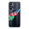 Полупрозрачный дизайнерский пластиковый чехол для Infinix Hot 12 Pro Флаг Азербайджана