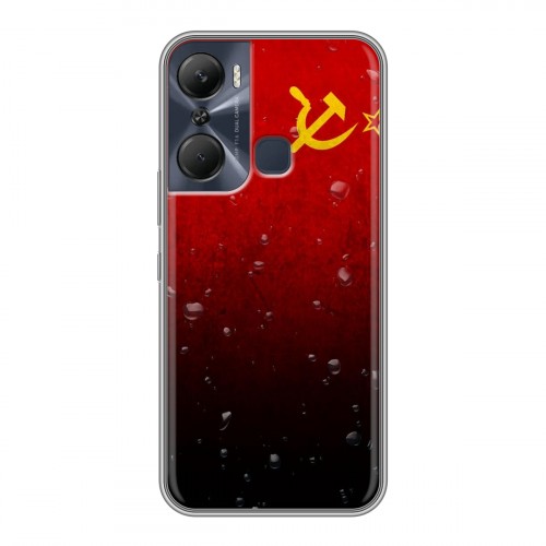Дизайнерский силиконовый с усиленными углами чехол для Infinix Hot 12 Pro Флаг СССР