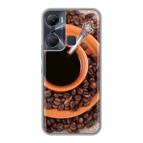 Дизайнерский силиконовый чехол для Infinix Hot 12 Pro Кофе напиток