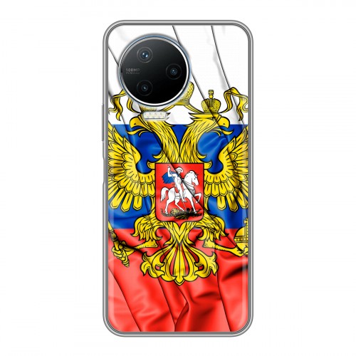 Дизайнерский пластиковый чехол для Infinix Note 12 Pro Российский флаг