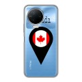 Полупрозрачный дизайнерский пластиковый чехол для Infinix Note 12 Pro Флаг Канады