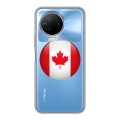 Полупрозрачный дизайнерский силиконовый чехол для Infinix Note 12 Pro Флаг Канады